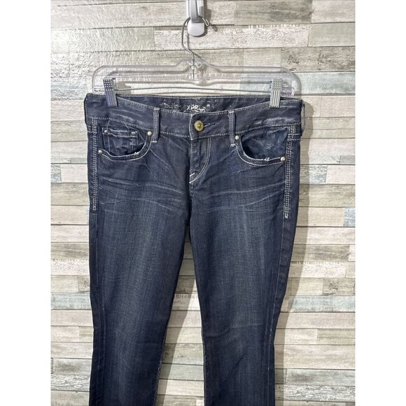 Women’s Express Denim Jeans Dark Wash Skinny Leg Size 2 Short - Picture 6 of 16